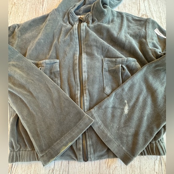 YOUNG FABULOUS & BROKE Zip Up Cropped Hoodie Sweatshirt & Sweatpants Set S - Picture 15 of 15